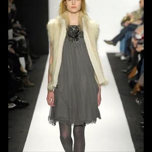 BCBG RUNWAY Silk dress with cutout embroidery RARE FIND